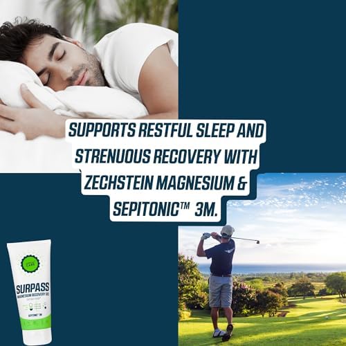 Surpass Magnesium Recovery Gel 6.76 oz | Zechstein Magnesium Boosted by Sepitonic 3M | Cooling Comfort, Muscle Recovery & Relaxation | Post-Activity Regeneration | Menthol Cooling Effect - Image 5