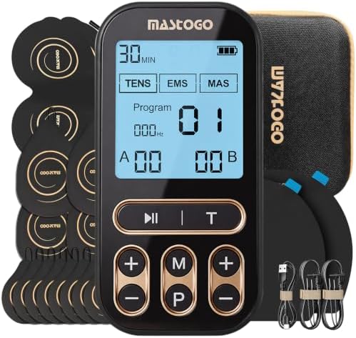 MASTOGO 60 Modes 3 in 1 TENS Unit Muscle Stimulator for Pain Relief by MASTOGO