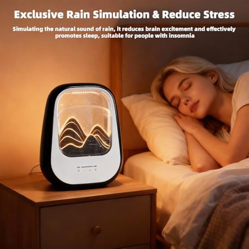 8-in-1 White Noise Sound Machine with Rain Drop Real Sound, Black - Image 4