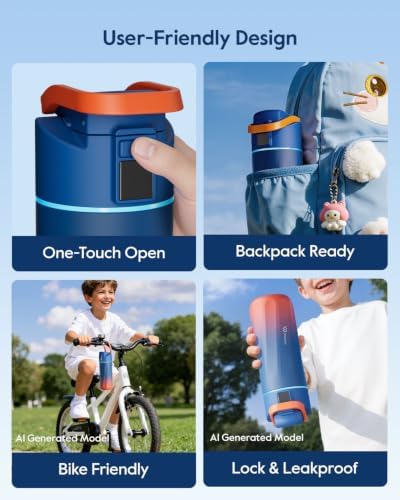 WATERH BOOST Kids Smart Water Bottle with Reminder & Tracker, 16oz - Image 3