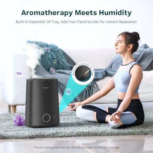 BREEZOME 5L Humidifier for Bedroom 360° Nozzle 50H Runtime Quiet Operation - Image 4