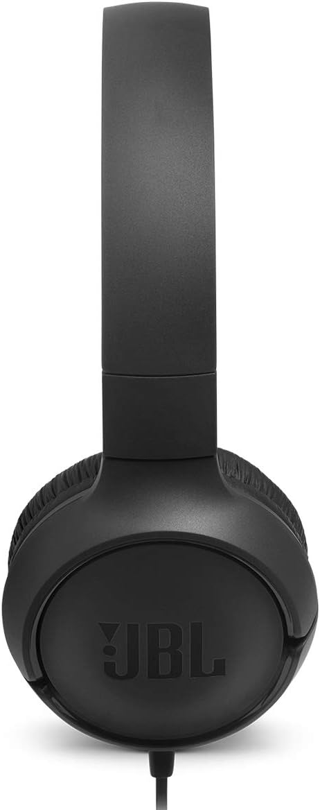 JBL Tune 500 - Wired On-Ear Headphones - Black | JBL Pure Bass Sound, 1-button remotemic, Lightweight and foldable design, Tangle-free flat cable, Ask Siri or Google Now - Image 3