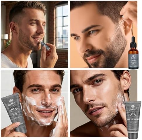 21 Pcs Bath & Body Care Set for Men, Father's Day Gifts for Dad, Home Spa Self Care Basket, Hydrating Skin Care Set, Beard Kit Spa Set, Boyfriend, Anniversary Gifts, Birthday, Christmas - Image 3