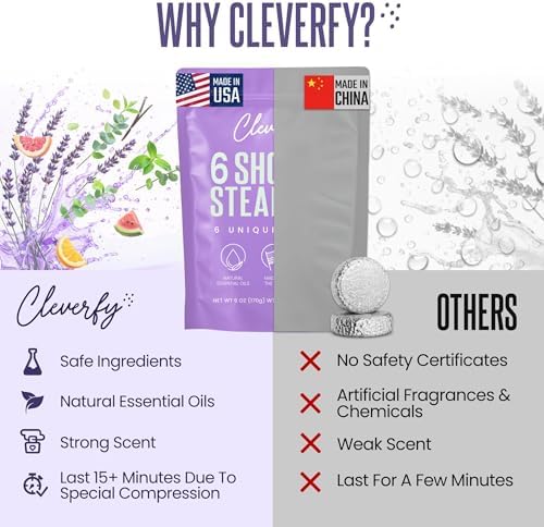 Cleverfy Shower Steamers Aromatherapy Gifts for Women and Men, 6 Tablets - Image 6