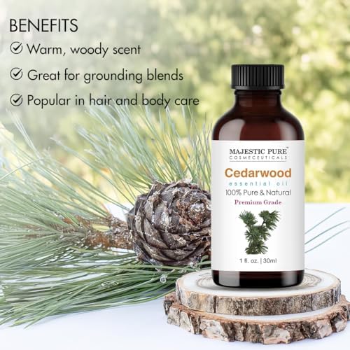 Majestic Pure Cedarwood Essential Oil for Diffuser - 1 Fl Oz - Image 2