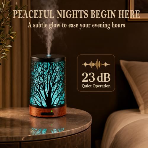 Oil Diffuser & Essential Oils Set - Oil Diffuser 150ml with 6 Essential Oils Set, Aromatherapy Cool Mist Oil Diffusers for Essential Oils, Auto Shut-Off，7 Colors Night Light,Gifts for Mom - Image 6