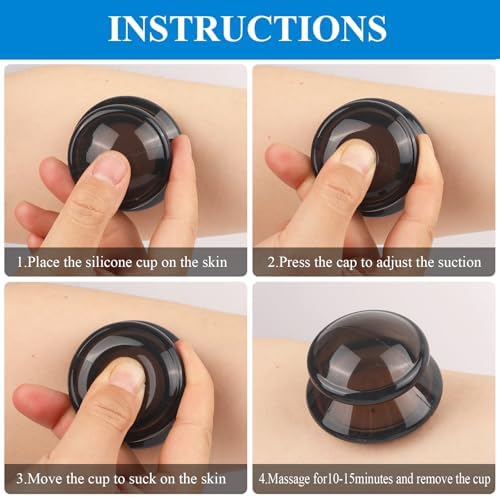 Silicone Cupping Therapy Sets (Set of 3), Cupping Kit for Massage Therapy - Image 4