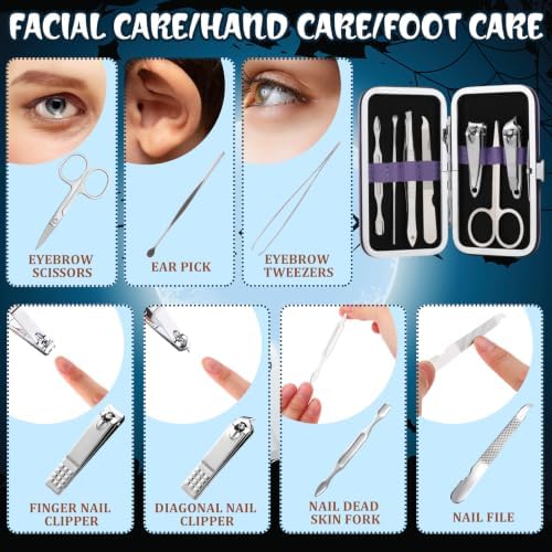 12 Set Halloween Manicure Set Gifts Bulk with Bag Card - Image 4