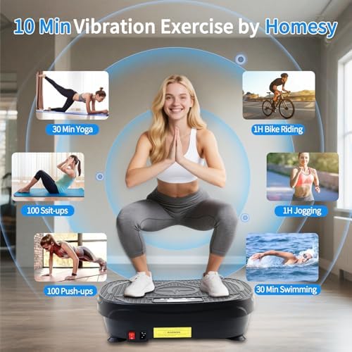 Homesy Vibration Plate Exercise Machine Shake Plate for Lymphatic Drainage - Image 3