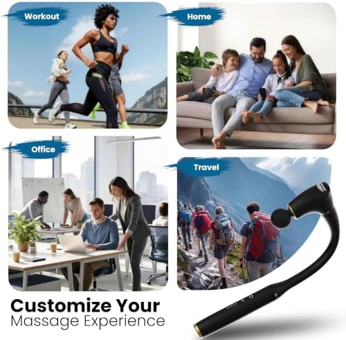 2-in-1 Detachable Massage Gun Deep Tissue with Extension Handle - Image 5