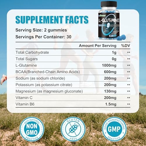 inGreens L-Glutamine Gummies 1000mg, 60 Count - Image 3