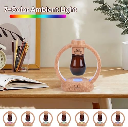 HAPPTWS Essential Oil Diffuser Set- Diffuser 3 Timer Settings Battery Powered Cordless Setup 7 Color LED Lights for Bedroom Yoga Room Pet Room - Image 2