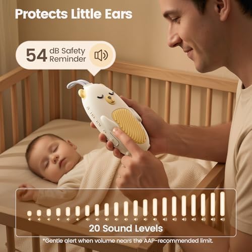 Vaydeer Baby Sound Machine for Sleep, Portable White Noise Machine with 115 Sounds & 4 Growth Stages, Pregnancy to Toddler Sleep Soother for Newborns, Babies & Moms, Gift-Ready Design - Image 5