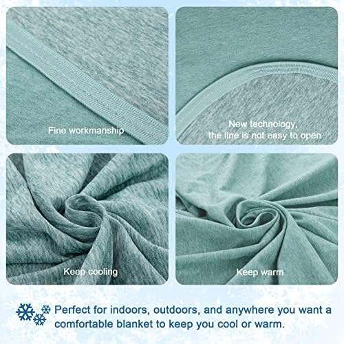 CHOSHOME Cooling Blanket for Hot Sleepers Lightweight Summer Cold Thin Blankets for Sleeping, Hot Flashes Night Sweats, Soft Blanket for Bed, Full Size, Green - Image 5