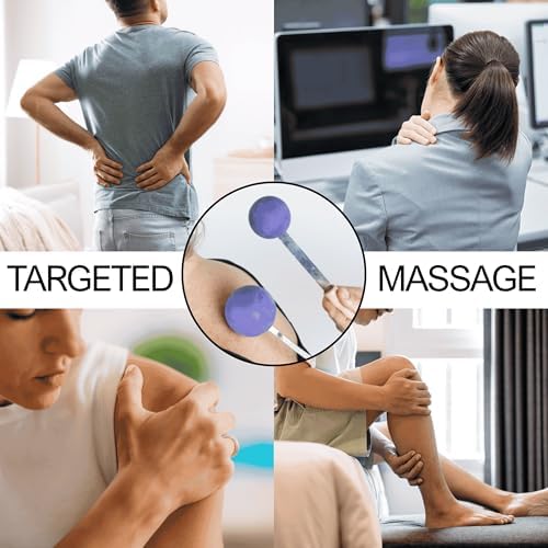 Bongers Handheld Percussion Massage Tool – Deep Tissue Trigger Point Tapping Sticks for Whole Body Pain Relief & Muscle Relaxation (Pink Rainbow Cosmic) - Image 3
