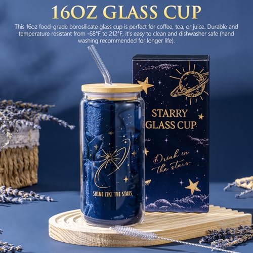Suhctuptx Birthday Gifts for Women, Mothers Day Gifts for Mom, Starry Sky Spa Gift Basket with Universe Necklace, Self Care Gift Set for Her, Teacher Appreciation Gifts, Wife Sister Friend Boss Lady - Image 4