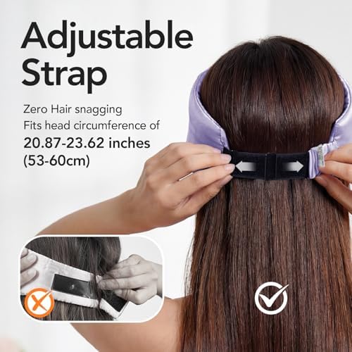 LitBear Silk Sleep Mask for Side Sleeper, Travel, Airplane, Office, Purple - Image 5