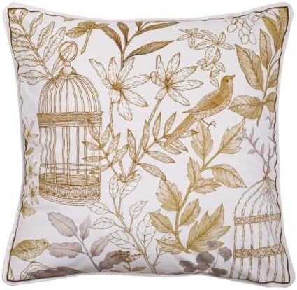 patdrea Designer French Velvet Throw Pillow Cover,18"x18"-Aviary by patdrea