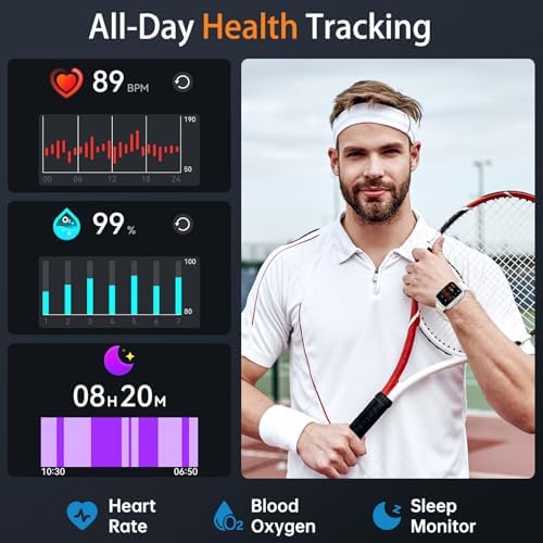 Smart Watch Fitness Tracker for Men Women, Answer/Make Call, 1000 mAh Battery, 120+ Sport Modes, Step Counter, Sleep Monitor Fitness Watch, Smartwatch for Android iPhone iOS (Starlight) - Image 4