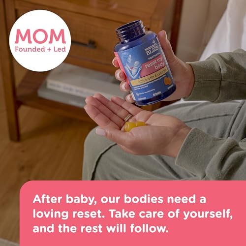 Mommy's Bliss Postnatal Support Reset My Body Gummies with Biotin & Collagen, Supports Postpartum Energy, Healing & Joint Health + Hair, Skin & Nails Health, Gluten Free, 60 Gummies (30 Servings) - Image 4