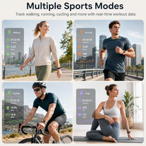FITVII Slim Fitness Tracker for Women Men, Fitness Watch for Android iOS - Image 2