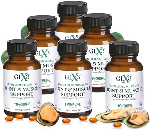 Haka Life GLX3 Green Lipped Mussel Oil Capsules for Joint and Muscle Support | Extra-Strength Omega-3 Green Lipped Mussel Supplement for Comfort, Flexibility & Recovery | Contains ETA, EPA, DHA by GLX3-GREENLIPPEDMUSSELOIL-HAKALIFENUTRITION