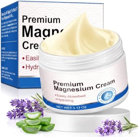 Magnesium Cream for Muscle & Joint Support – Nighttime Magnesium Lotion with Zechstein Magnesium, Moisturizing Body Cream, Fast Absorption, Apply to Arms, Legs & Feet – 90g by Unknown