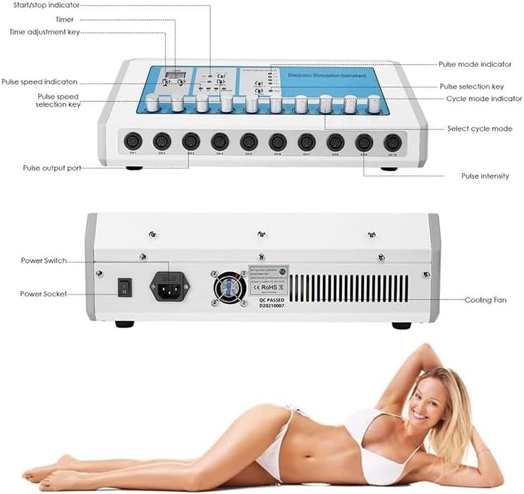 10 Channel Output Meridian Massager Acupoint Pulse Patch Device - Image 4