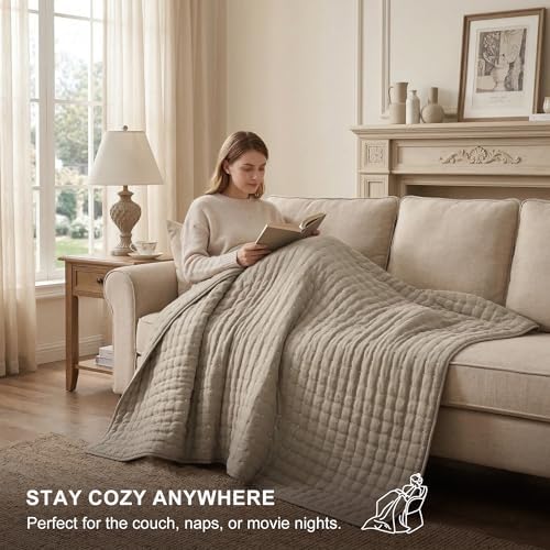WDCOZY Twin Quit Size Bedding Sets with Pillow Sham, Lightweight Soft Bedspread Coverlet, Quilted Blanket Thin Comforter Bed Cover for All Season, 2 Pieces, 68x90 inches, Blue - Image 5