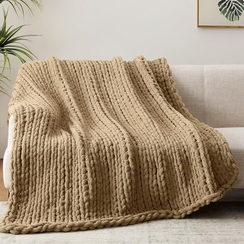 Negwoo Chunky Knit Throw Blanket, Knitted Throw Chenille Yarn, 30"*40" - Image 5
