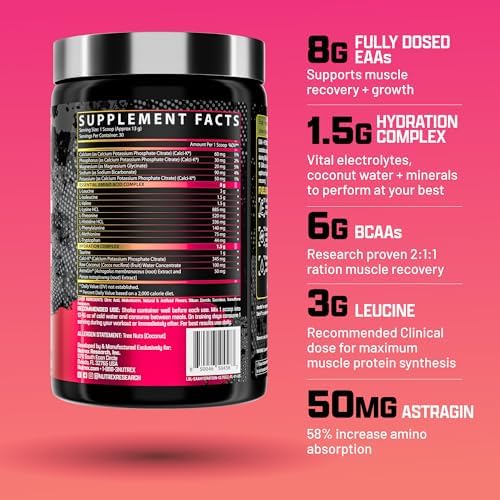 Nutrex Research EAA Hydration | EAAs + BCAA Powder | Muscle Recovery, Strength, Muscle Building, Endurance | 8G Essential Amino Acids + Electrolytes | (Packaging My Vary) 30 Servings (Pink Lemonade) - Image 2