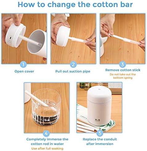 Boao 40 Pack Humidifier Cotton Filter Refill Stick Portable, 2.75 Inch - Image 6