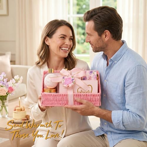 Gifts for Women, 32 Pcs Rose Spa Gifts Basket, Hydrating Face Skin Care Set - Image 3