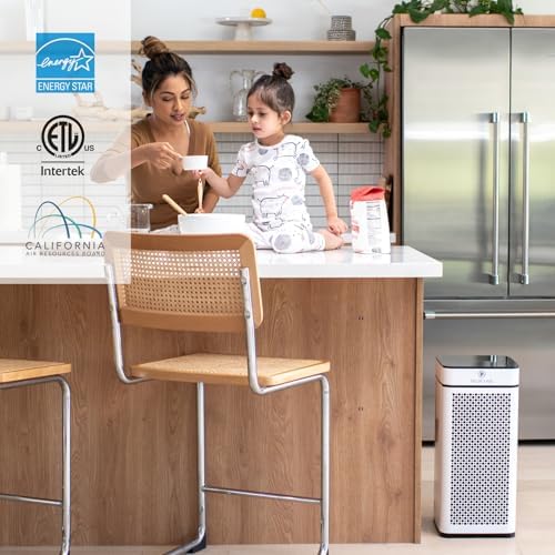 Medify MA-40 Air Purifier with HEPA Filter | 1,793 ft² Coverage in 1hr for Smoke, Wildfires, Odors, Pollen, Pets | Quiet Removal to 0.3 Microns | White, 1-Pack - Image 4