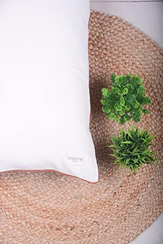Trade Star 100% Cotton Lumbar Throw Pillow Cover Handloom Pillow Cases Modern Cushion Case Farmhouse Rustic Decor Decorative Authentic (Rust Blossom 14X36 INCHES) - Image 6