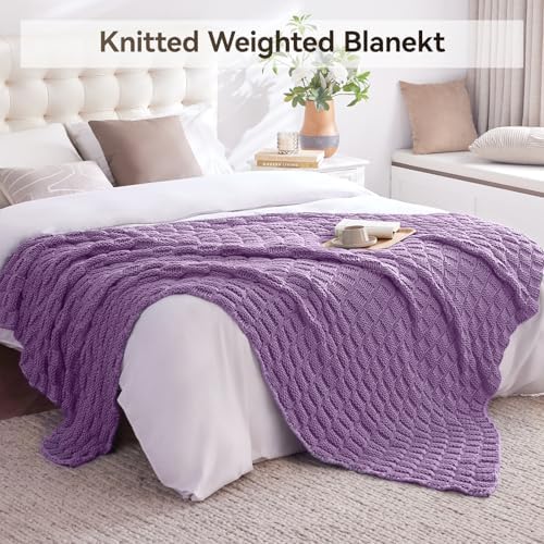 Knitted Weighted Blanket for Adult, No Beads Heavy Blanket 60"x80" 12lbs - Image 6