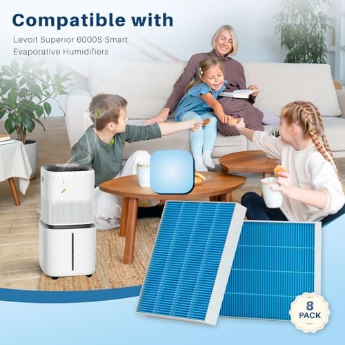 8-Pack 6000S Humidifier Wick Filter Replacement for LEVOIT - Image 2