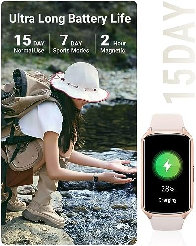 Amzhero Health Fitness Tracker with 24/7 Heart Rate, Blood Oxygen, Blood Pressure, Sleep Tracker, 5ATM Waterproof Activity Trackers with Step Tracker, Pedometer (S & L Bands Included) - Image 5