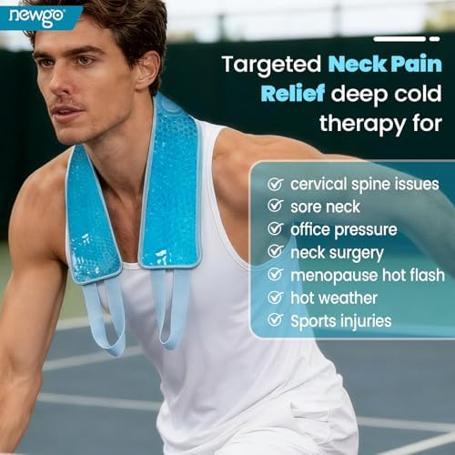 NEWGO Ice Pack for Neck Pain Relief, FSA Eligible, Blue - Image 6