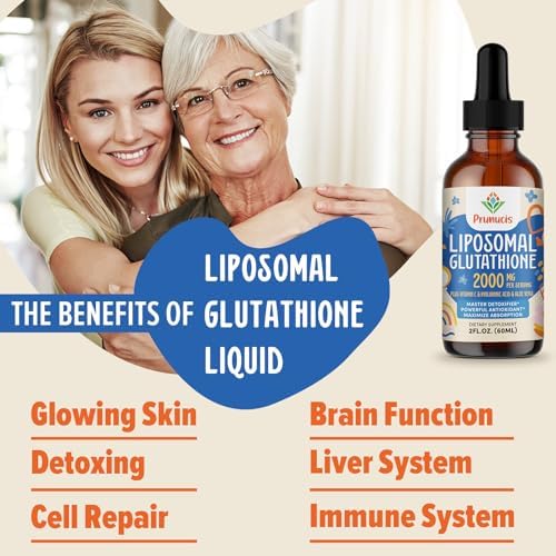 Prunucis 2000MG Liposomal Glutathione Liquid, 98% Absorption, Active Form L-Glutathione Supplement, Vegan Friendly, Powerful Antioxidant Complex for Immune System, Aging Defense, Detox, 16 FL.OZ - Image 7