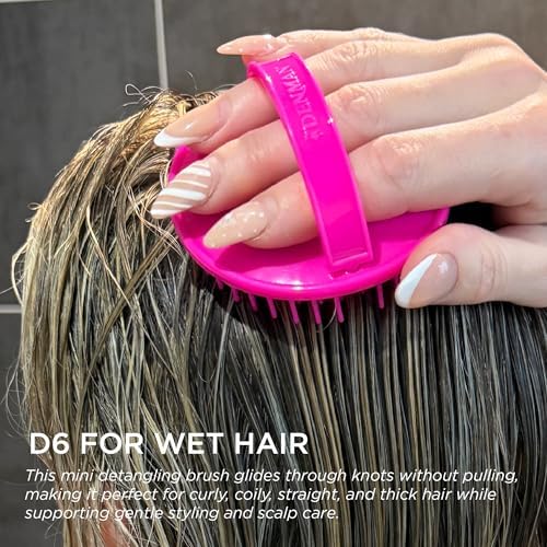 Denman Detangle Hair Brush for Curly Hair & Scalp Massager D6 - Hair Straightening Brush - Image 4