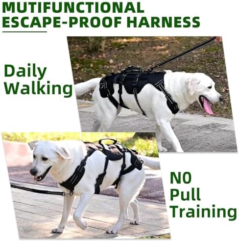 PUPTECK Dog Lift Harness for Medium Large Sized Dog, Rehabilitation Sling for Hind Leg Support, Multifunctional Mobility Assistance Harness for Old, Disabled, Joint Injuries, Paralysis Dog, Black XL - Image 5