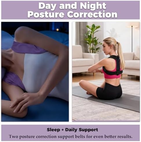 2PCS Posture Corrector Set,Nighttime Posture Brace Sleeping and Adjustable Back Straps For Posture,Unisex,Provides Soft and Comfortable Back Support,Effectively Relieves Pain - Image 3