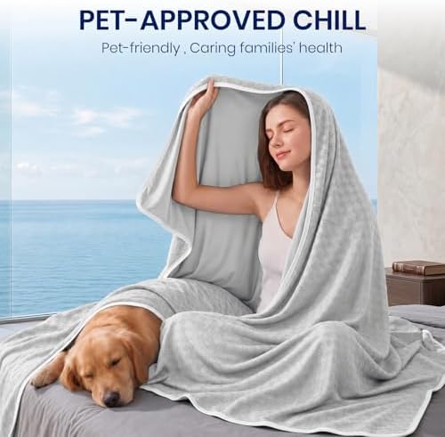 Topcee Cooling Blanket 108"x90" for Hot Sleepers Summer Cold Blanket - Image 3