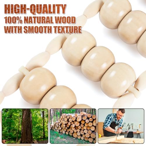 KintKita Wood Therapy Massage Tools,Back Wooden Massage Roller Rope Tool Maderoterapia Kit Professional Cellulite Massager for Body Shaping, Contouring,Back Neck Leg Muscle Relief - Image 6