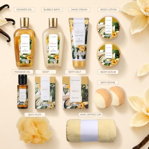 Spa Gift Baskets for Women, Luxetique Spa Kit for Women, 12pcs Vanilla Bath and Body Sets, Birthday Gifts, Self Care Gifts for Mom, Wife, Girlfriends - Image 2