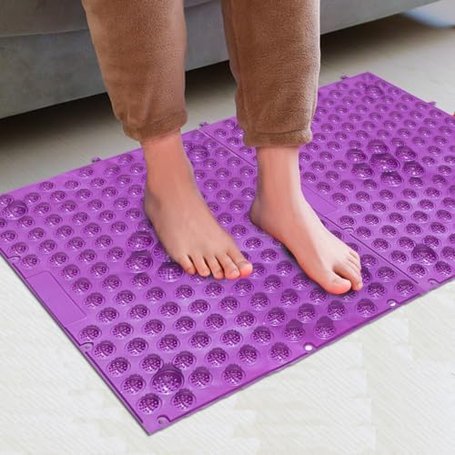 Foot Massage Mat Acupressure Reflexology Toe Plate Massage Pad Bathroom Yoga Anti-Slip Outdoor Game Punishment Mat (Purple) by Unknown