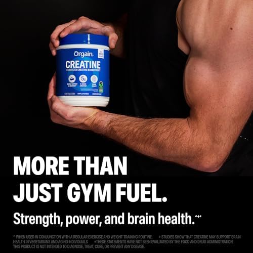 Orgain 5g Creatine Monohydrate Micronized Powder, Unflavored, 100 Servings - Image 6
