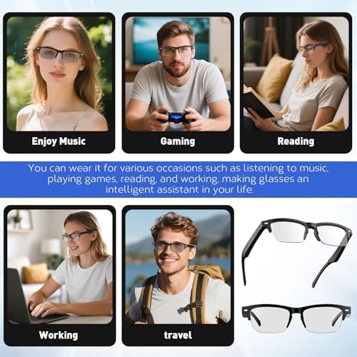 Smart Bluetooth Glasses with Open-Ear Audio & Photochromic Lenses - Image 5