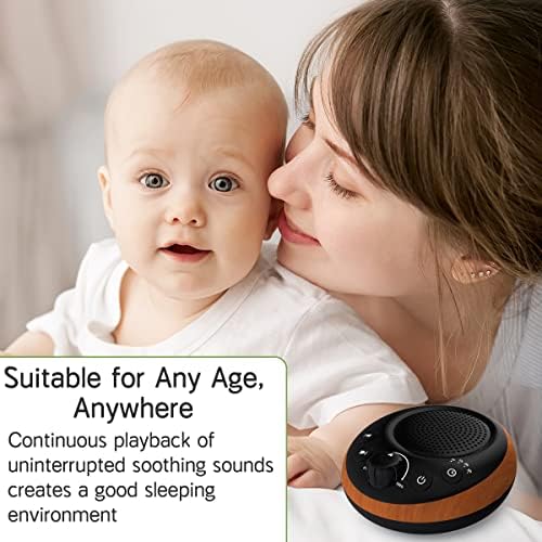 Brown Noise Sound Machine White Noise Machine Nonstop 30 Soothing Sounds Sound Therapy for Baby Kids Adults Sleep Machine 36-Level Vol Auto-Off Timer Memory Function for Home Travel Office - Image 5